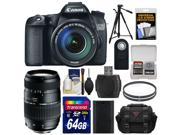Canon EOS 70D Digital SLR Camera EF S 18 135mm IS STM Lens with Tamron 70 300mm Di Lens 64GB Card Battery Case Filters Remote Kit