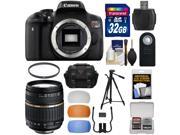 Canon EOS Rebel T6i Wi Fi Digital SLR Camera Body with Tamron 18 200mm Lens 32GB Card Case Filter Tripod Diffusers Kit
