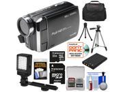 Bell Howell DV30HD 1080p HD Video Camera Camcorder Black with 32GB Card Battery Case Tripods LED Video Light Kit