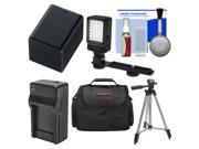 Essentials Bundle for Canon Vixia HF R30 R300 R32 R50 R500 R52 Camcorder with Case LED Light BP 727 Battery Charger Tripod Cleaning Kit