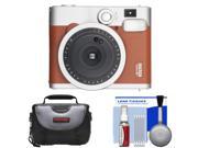 Fujifilm Instax Mini 90 Neo Classic Instant Film Camera Brown with Case Cleaning Kit