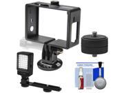 Vidpro FR GP Frame Mount for GoPro HERO 3 3 4 Action Camera with LED Video Light Cleaning Kit