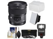 Sigma 24mm f 1.4 Art DG HSM Lens for Canon EOS Cameras with Flash Soft Box Diffuser 3 UV CPL ND8 Filters Kit