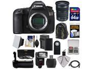 Canon EOS 5DS Digital SLR Camera Body with 24 105mm STM Lens 64GB Card Battery Charger Backpack Grip Flash Kit