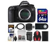 Canon EOS 5DS Digital SLR Camera Body with 64GB Card Backpack Battery Charger Remote Kit