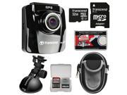 Transcend DrivePro 220 1080p HD GPS Car Dashboard Video Recorder with Suction Cup with 32GB Card Case Kit