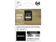 Sony 64GB SecureDigital SDXC Class 10 UHS 1 R70 Memory Card