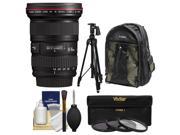 Canon EF 16 35mm f 2.8 L II USM Zoom Lens with Canon Backpack Pistol grip Tripod 3 UV CPL ND8 Filters Kit