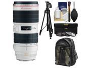 Canon EF 70 200mm f 2.8 L IS II USM Zoom Lens with Canon Backpack Pistol grip Tripod 3 UV CPL ND8 Filters Kit