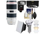 Canon EF 70 200mm f 2.8 L IS II USM Zoom Lens with Flash Soft Box Diffuser Bouncer 3 UV CPL ND8 Filters Kit
