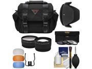 Essentials Bundle for Canon EOS Rebel T4i T5i T6s T6i 18 55mm Lens with Case Wide Tele Lenses 3 Filters UV CPL ND8 Lens Hood Accessory Kit