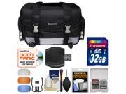 Canon 100DG Digital SLR Camera Case Gadget Bag with 32GB SD Card Diffuser Filter Set Kit