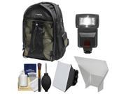 Canon 200EG Deluxe Digital SLR Camera Backpack Case with Flash Soft Box Reflector Kit