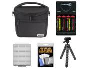 Nikon 17009 Series 1 Coolpix Compact Camera Case with 4 AA Batteries Charger Flex Tripod Kit for Coolpix L830 L840
