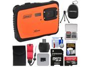 Coleman Xtreme C6WP HD Shock Waterproof Digital Camera Orange with 16GB Card Reader Case Kit