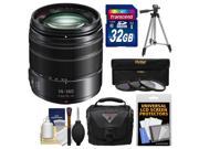 Panasonic Lumix G X Vario 14 140mm f 3.5 5.6 ASPH Power OIS Zoom Lens with 32GB Card Case Tripod 3 UV CPL ND8 Filters Kit