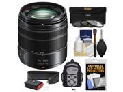 Panasonic Lumix G X Vario 14 140mm f 3.5 5.6 ASPH Power OIS Zoom Lens with Case 3 UV CPL ND8 Filters Strap Kit