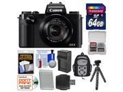 Canon PowerShot G5 X Wi Fi Digital Camera with 64GB Card Case Battery Charger Flex Tripod Kit