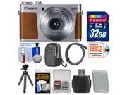 Canon PowerShot G9 X Wi Fi Digital Camera Silver with 32GB Card Case Battery Flex Tripod Kit