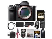 Sony Alpha A7S II 4K Wi Fi Digital Camera Body with 64GB Card Backpack Flash Battery Charger Tripod Remote Kit