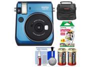 Fujifilm Instax Mini 70 Instant Film Camera Blue with 20 Prints Case Batteries Kit