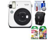 Fujifilm Instax Mini 70 Instant Film Camera White with 20 Twin 10 Rainbow Prints Case Kit