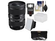 Sigma 24 35mm f 2 ART DG HSM Zoom Lens with Flash Soft Box Diffuser 3 Filters Kit for Nikon Digital SLR Cameras