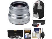 Fujifilm 35mm f 2.0 XF R WR Lens Silver with 3 Filters Sling Backpack Strap Kit for X A2 X E1 X E2 X M1 X T1 X T10 X Pro1 Cameras