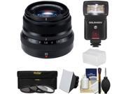 Fujifilm 35mm f 2.0 XF R WR Lens Black with Flash 3 Filters Diffusers Kit for X A2 X E1 X E2 X M1 X T1 X T10 X Pro1 Cameras