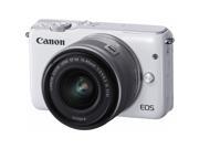 Canon EOS M10 Mirrorless Digital Camera with 15 45mm Lens In White