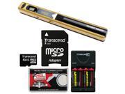 VuPoint Magic Wand Portable Photo Document Scanner Metallic Gold with 4GB Card Batteries Charger Kit