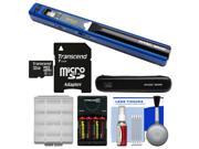 VuPoint Magic Wand Portable Photo Document Scanner with Case Blue 32GB Card Batteries Charger Kit