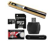 VuPoint Magic Wand Portable Photo Document Scanner with Case Metallic Gold 32GB Card Reader Kit