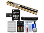VuPoint Magic Wand Portable Photo Document Scanner with Case Metallic Gold 32GB Card Batteries Charger Kit