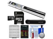 VuPoint Magic Wand Portable Photo Document Scanner with Case Metallic Silver 32GB Card Batteries Charger Kit