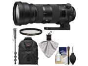 Sigma 150 600mm f 5.0 6.3 Sports DG OS HSM Zoom Lens Backpack Filters Monopod Kit for Nikon D3300 D5500 D7100 D7200 D610 D750 D810 D4s Cameras