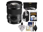 Sigma 50mm f 1.4 ART DG HSM Lens with 3 UV CPL ND8 Filters Case Kit for Canon EOS Digital SLR Cameras