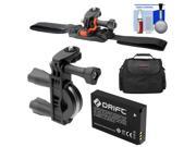 Essentials Bundle for Drift HD Ghost Ghost S Action Camcorder with Handlebar Bike Vented Helmet Mounts Battery Case Accessory Kit