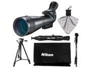 Nikon 20 60x82mm Prostaff 5 Angled Body Fieldscope Spotting Scope with Eyepiece with Tripod Monopod Kit