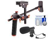 DLC HD DSLR Camera Video Rig Shoulder Brace Stabilizer with Microphone Cleaning Kit