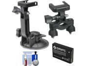 Drift Innovation Suction Cup Mount with Handlebar Bike Mount Battery Accessory Kit for HD Ghost Ghost S Action Camcorders
