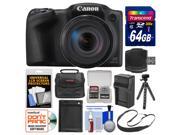 Canon PowerShot SX420 IS Wi Fi Digital Camera Black with 64GB Card Case Battery Charger Flex Tripod Sling Strap Kit