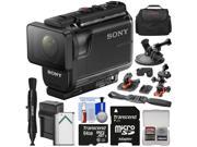 Sony Action Cam HDR AS50 Wi Fi HD Video Camera Camcorder with 64GB Card Battery Charger Case 2 Helmet Suction Cup Mounts Kit