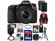 Canon EOS 80D Wi Fi Digital SLR Camera EF S 18 135mm IS USM Lens with 64GB Card Battery Charger Backpack Filter Tripod Flash Kit