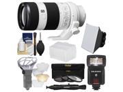 Sony Alpha E Mount FE 70 200mm f 4.0 G OSS Zoom Lens with Flash Soft Box Diffuser 3 Filters Kit for A7 A7R A7S Mark II Cameras