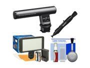 Sony ECM GZ1M Shotgun Zoom Microphone with LED Video Light Diffusers Kit