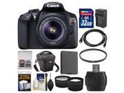 Canon EOS Rebel T6 Wi Fi Digital SLR Camera EF S 18 55mm IS II Lens with 32GB Card Case Battery Charger Filter Tele Wide Lens Kit