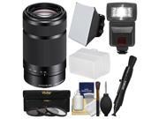 Sony Alpha E Mount 55 210mm f 4.5 6.3 Zoom Lens Black Flash Soft Box Diffuser 3 Filters Kit for A7 A7R A7S Mark II A5100 A6000 A6300