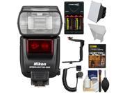 Nikon SB 5000 AF Speedlight Flash with Bracket Cord with Softbox Diffuser Batteries Charger Kit