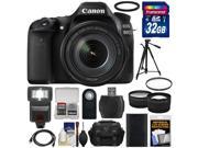 Canon EOS 80D Wi Fi Digital SLR Camera EF S 18 135mm IS USM Lens with 32GB Card Battery Case Filter Tripod Flash Tele Wide Lens Kit